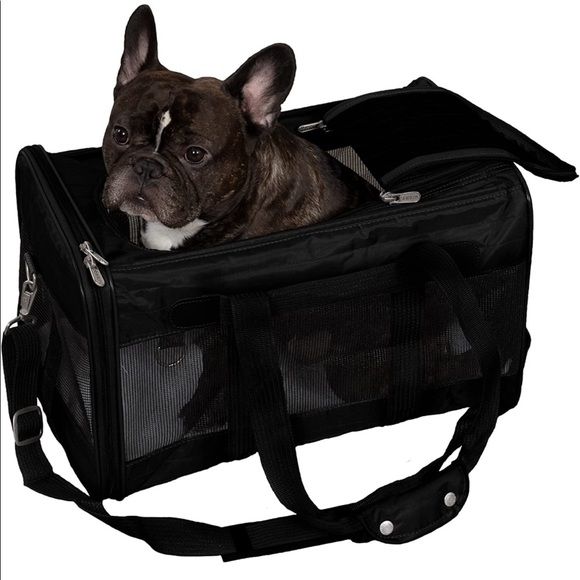 NWT Sherpa Original Deluxe Large Black Pet Carrier